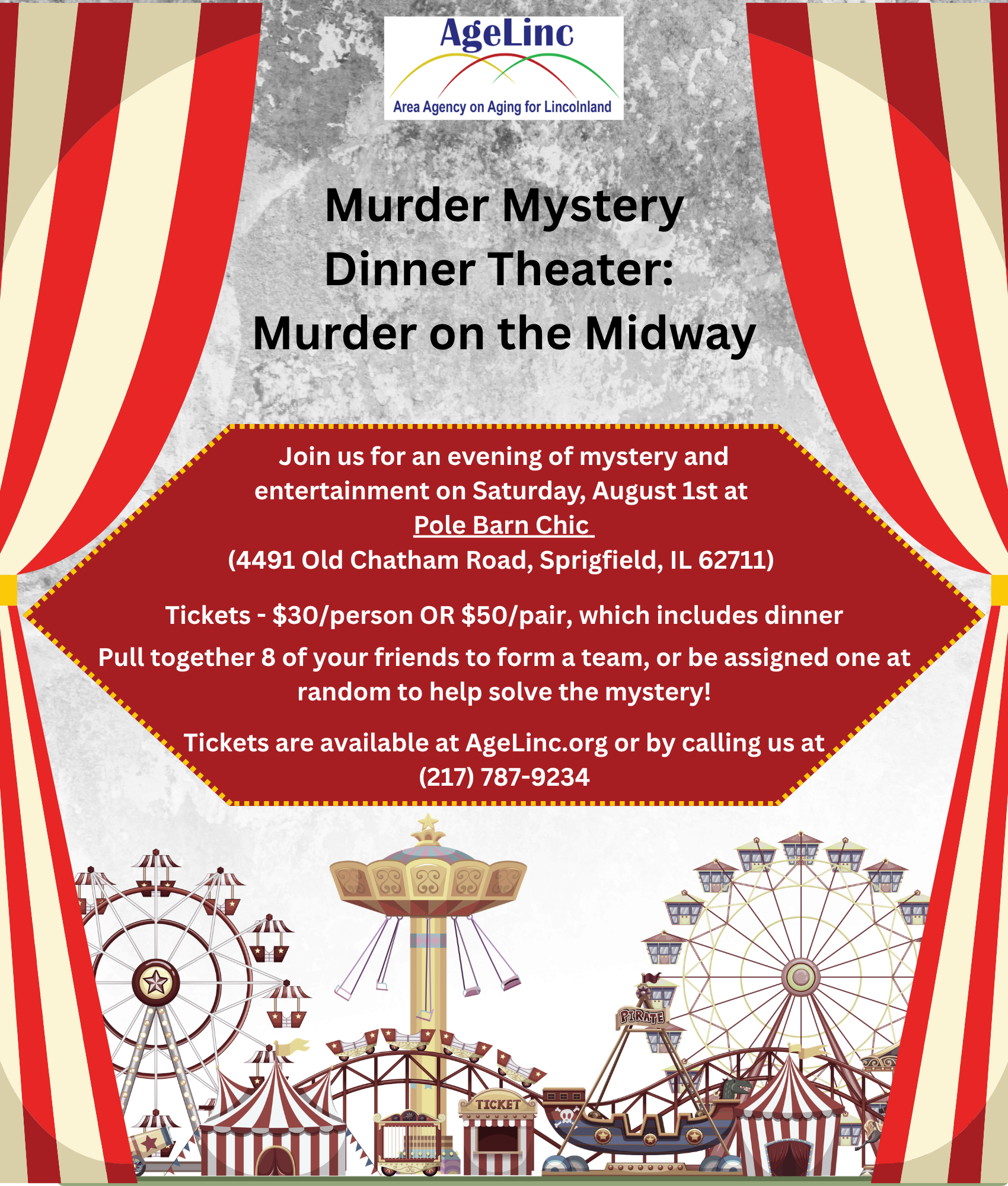 2026 Murder Mystery Dinner Flyer