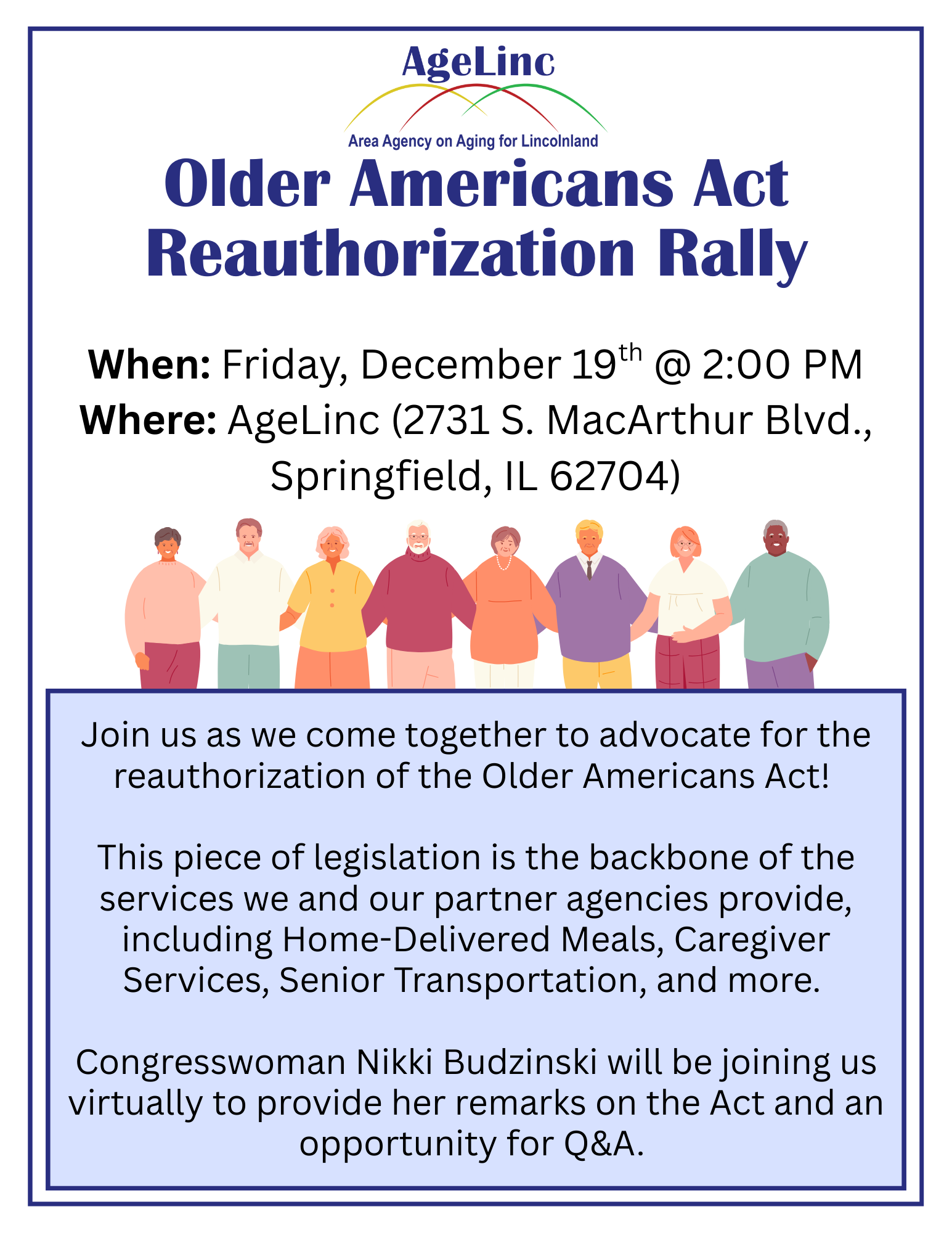 OAA Reauthorization Rally Flyer